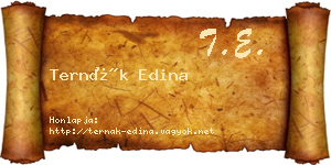 Ternák Edina névjegykártya